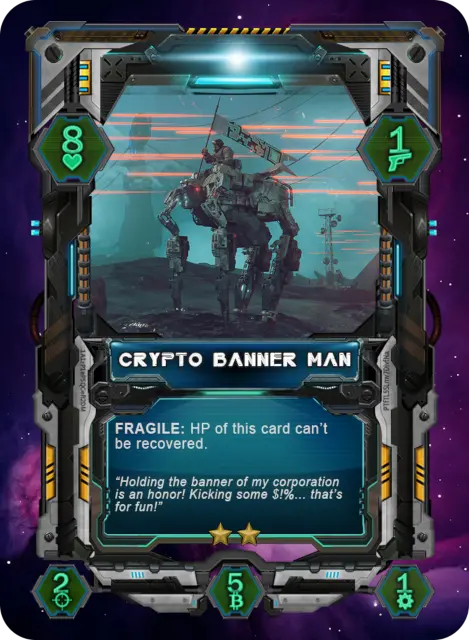 Crypto Banner Man Card image